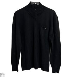 Worthington Women's Long Sleeve Shawl Neck Sweater Black Large